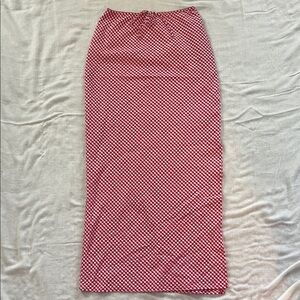 wild fable Red Gingham Maxi Skirt